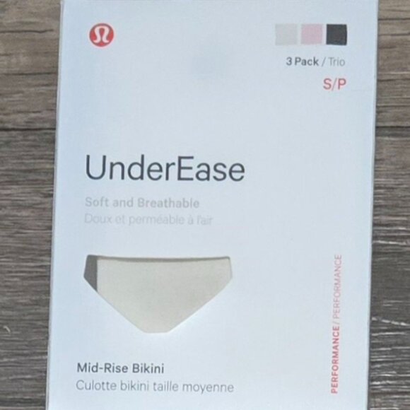 lululemon athletica Other - Lululemon UnderEase Midrise Workout Training Silky Soft 3 Pack Bikinis NIB